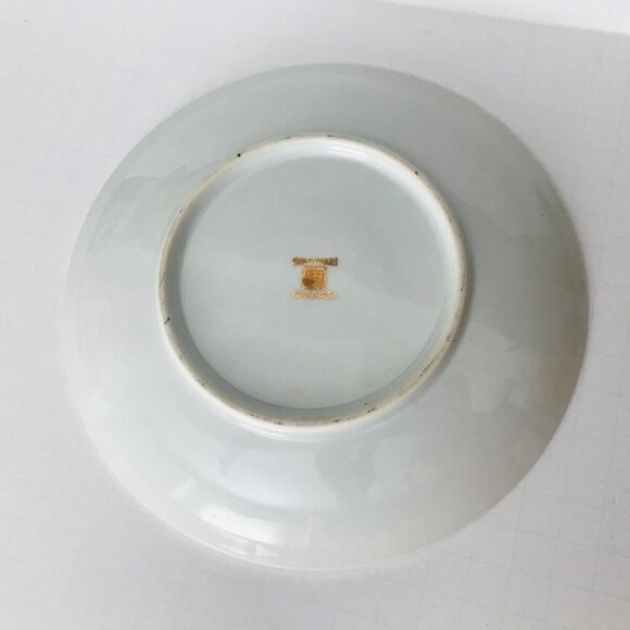 Authentic Gold Imari Japan Porcelain Plate Hand Painted Rickshaw 7.25" Red Gold - Picture 6 of 7